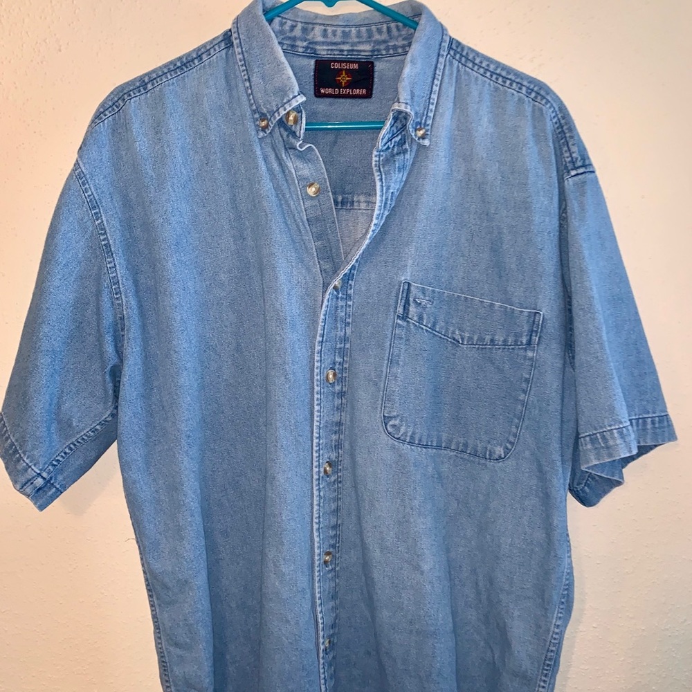 Coliseum World Explorer Denim Button Down